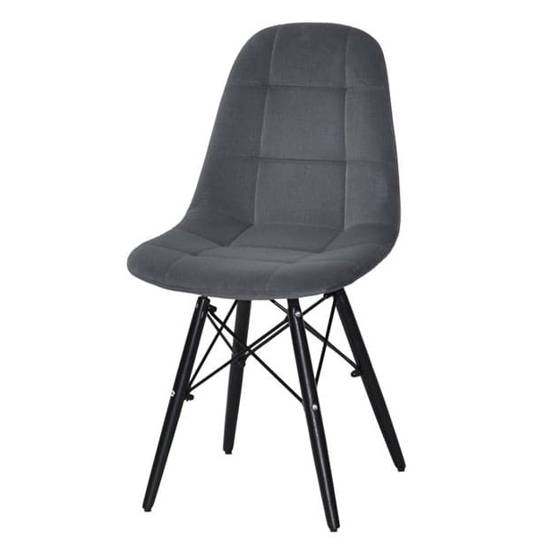 Стул Onder Mebli Peter BK Серый B-1004 Бархат-1