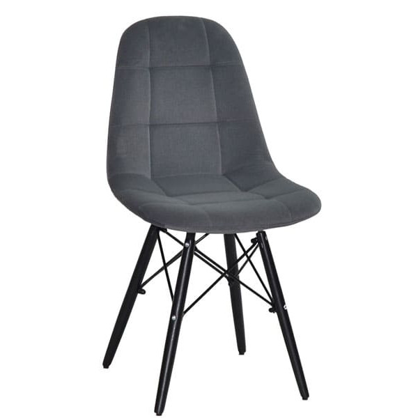 Стул Onder Mebli Peter BK Серый B-1004 Бархат-0