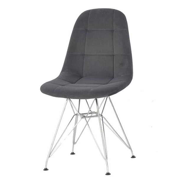 Стілець Onder Mebli Peter CH-ML Сірий B-1004 Оксамит-1