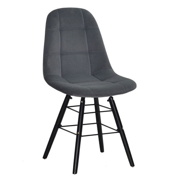 Стул Onder Mebli Peter Q-BK Серый B-1004 Бархат-0