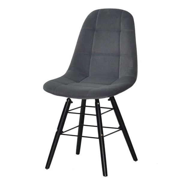 Стул Onder Mebli Peter Q-BK Серый B-1004 Бархат-1