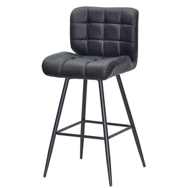 Напівбарний стілець Onder Mebli Soho BAR 65-ML Чорний Екошкіра-1