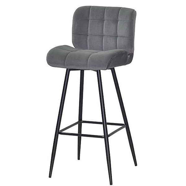 Барный стул Onder Mebli Soho BAR 75-ML Серый B-1004 Бархат-1