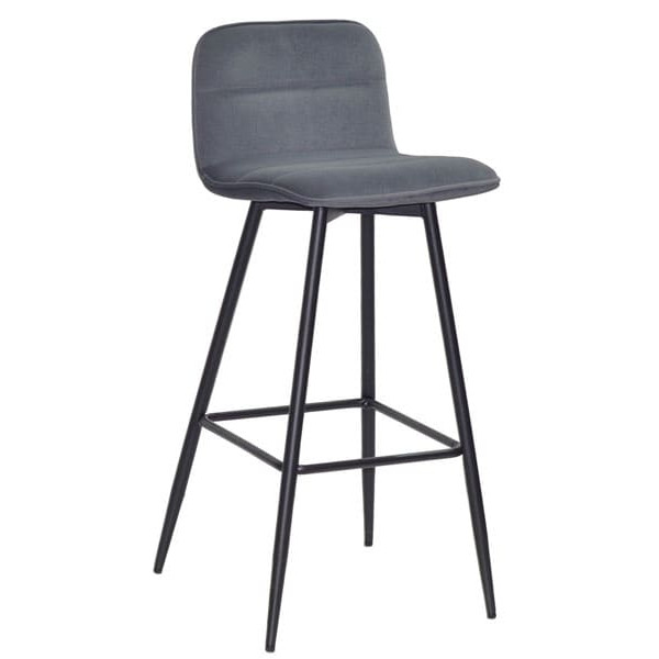 Барный стул Onder Mebli Real BAR 75-ML Серый B-1004 Бархат-0