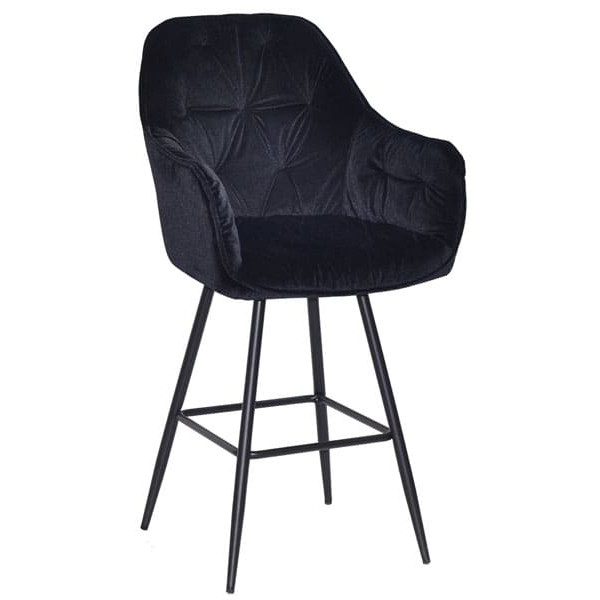 Полубарный стул Onder Mebli Mario BAR 65-ML Черный B-1011 Бархат-0