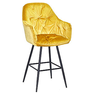 Полубарный стул Onder Mebli Mario BAR 65-ML Желтый Y-10 Велюр