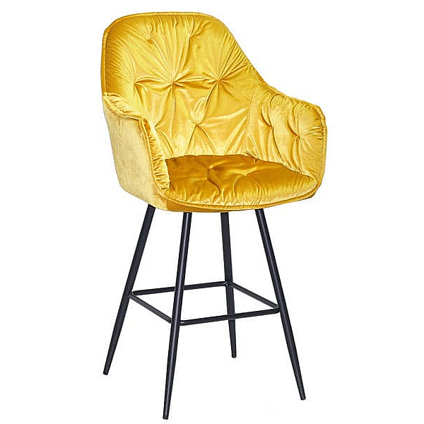 Полубарный стул Onder Mebli Mario BAR 65-ML Желтый Y-10 Велюр-0