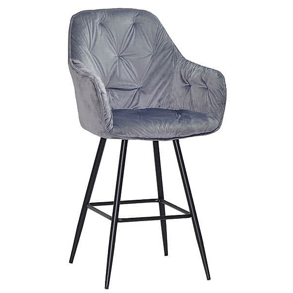 Напівбарний стілець Onder Mebli Mario BAR 65-ML Сталевий Y-1024 Велюр-0