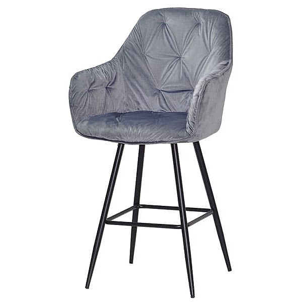 Напівбарний стілець Onder Mebli Mario BAR 65-ML Сталевий Y-1024 Велюр-1