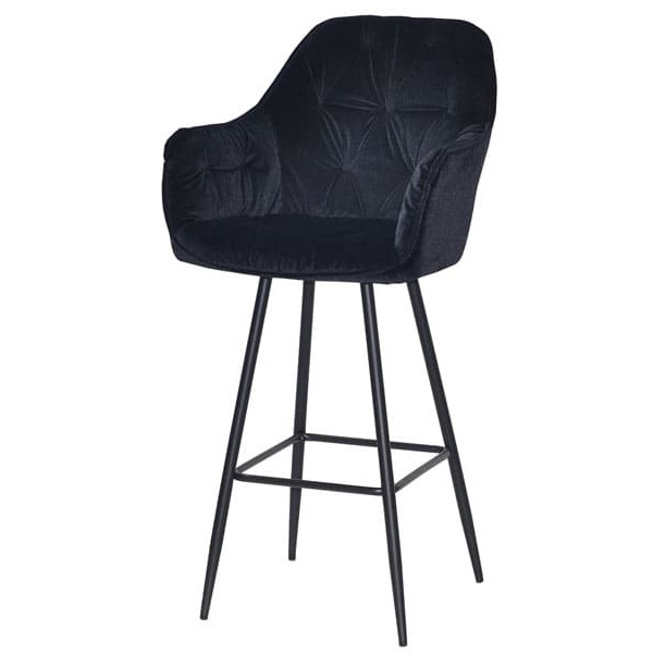 Барний стілець Onder Mebli Mario BAR 75-ML Чорний B-1011 Оксамит-1