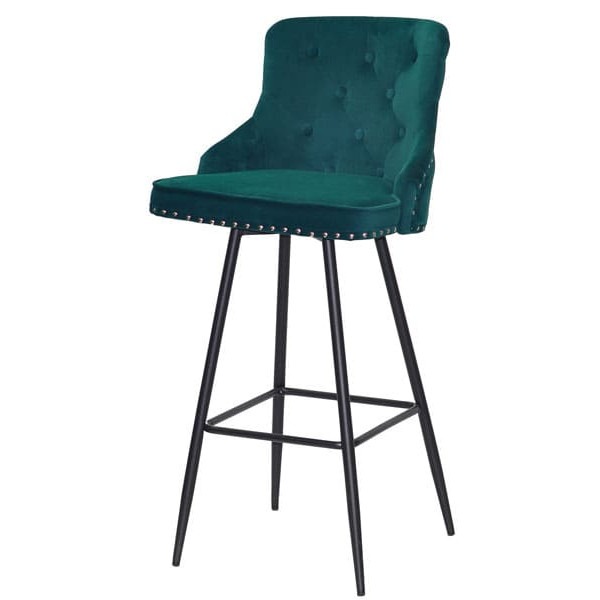 Барний стілець Onder Mebli Olimp BAR 75-ML Зелений B-1003 Оксамит-1