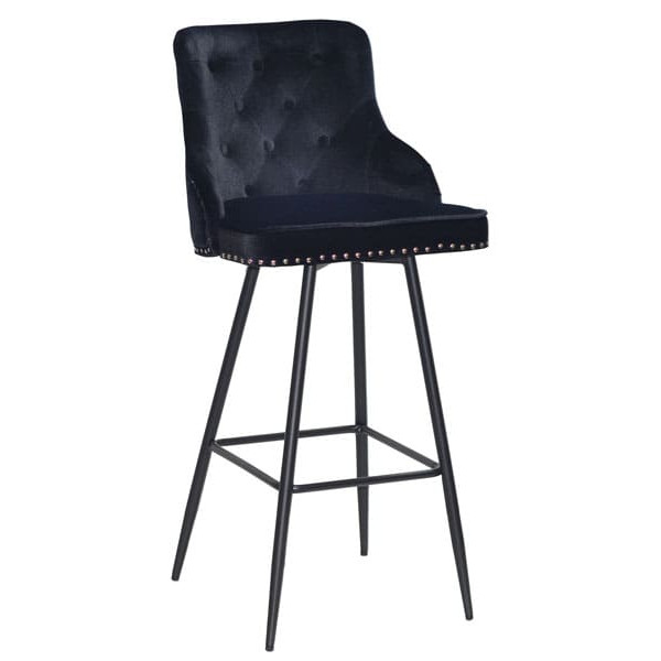 Барный стул Onder Mebli Olimp BAR 75-ML Черный B-1011 Бархат-0