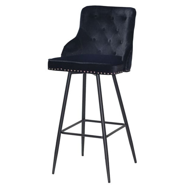 Барный стул Onder Mebli Olimp BAR 75-ML Черный B-1011 Бархат-1