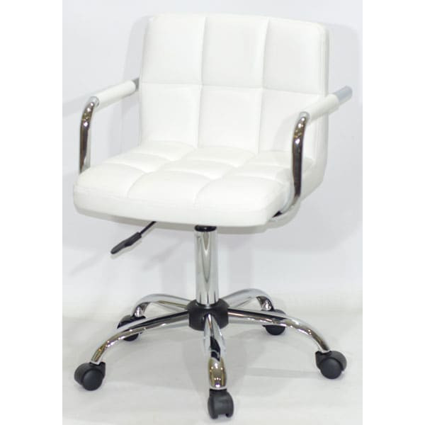 Стілець Onder Mebli Arno-Arm CH-Office Білий Екошкіра-1