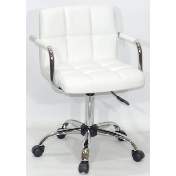 Стілець Onder Mebli Arno-Arm CH-Office Білий Екошкіра-0