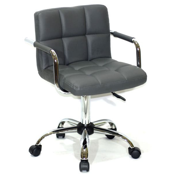 Стул Onder Mebli Arno-Arm CH-Office Серый 1001 Экокожа-0