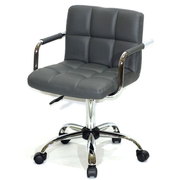 Стул Onder Mebli Arno-Arm CH-Office Серый 1001 Экокожа-1