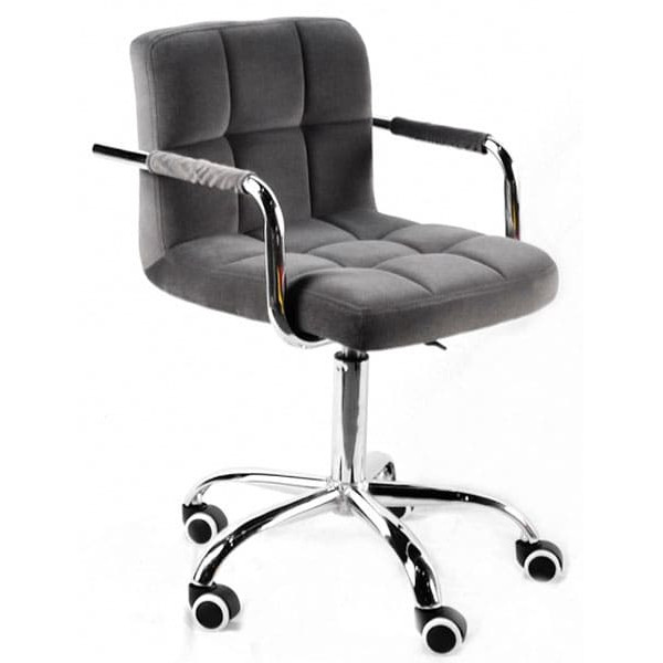 Стілець Onder Mebli Arno-Arm CH-Office Сірий B-1004 Оксамит-0