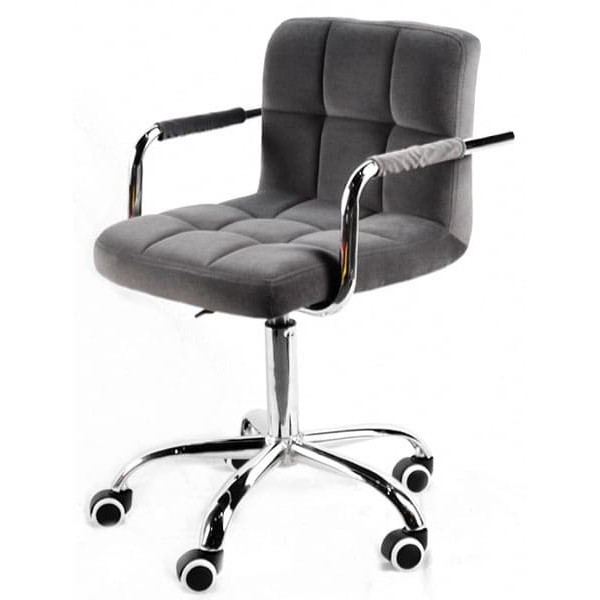 Стілець Onder Mebli Arno-Arm CH-Office Сірий B-1004 Оксамит-1