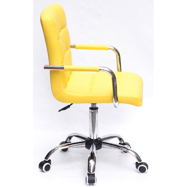 Стілець Onder Mebli Augusto-Arm CH-Office Жовтий 1006 Екошкіра-2