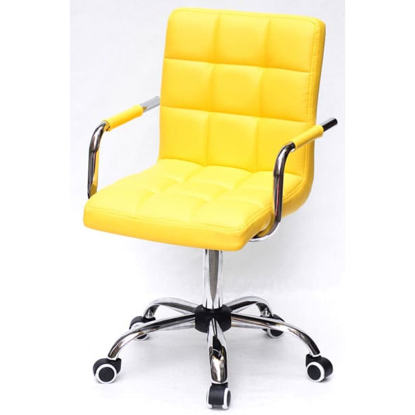 Стілець Onder Mebli Augusto-Arm CH-Office Жовтий 1006 Екошкіра-1