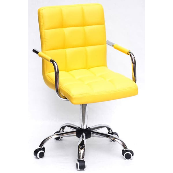Стілець Onder Mebli Augusto-Arm CH-Office Жовтий 1006 Екошкіра-0