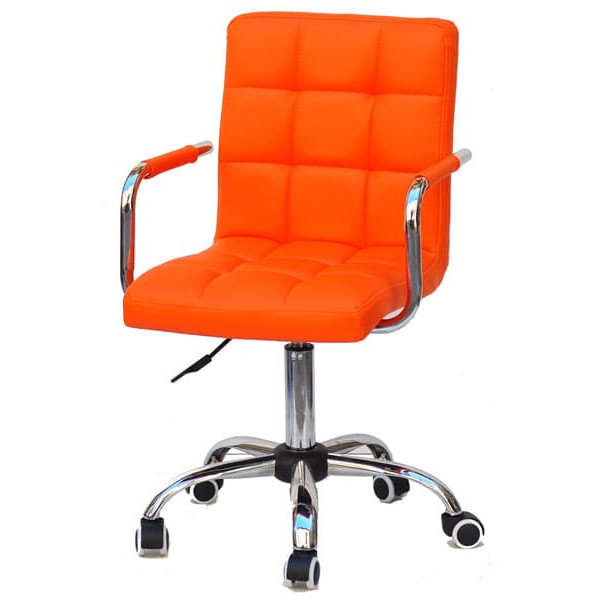Стілець Onder Mebli Augusto-Arm CH-Office Помаранчевий 1012 Екошкіра-1