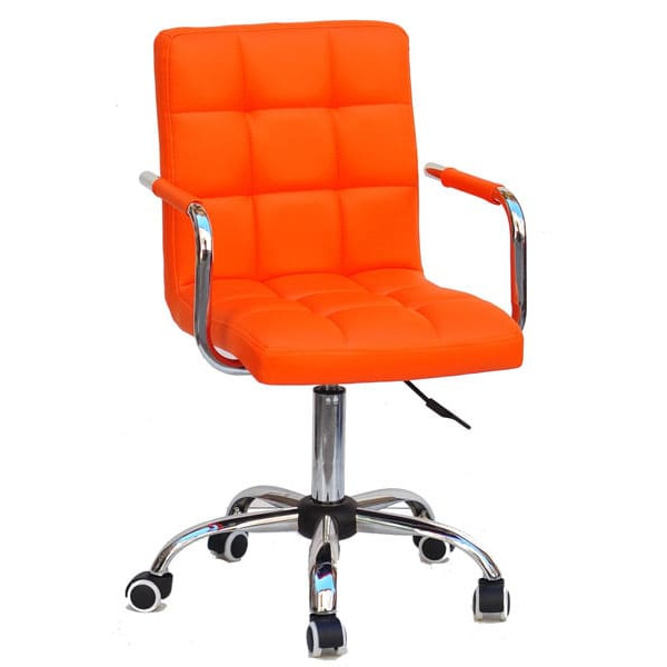 Стілець Onder Mebli Augusto-Arm CH-Office Помаранчевий 1012 Екошкіра-0