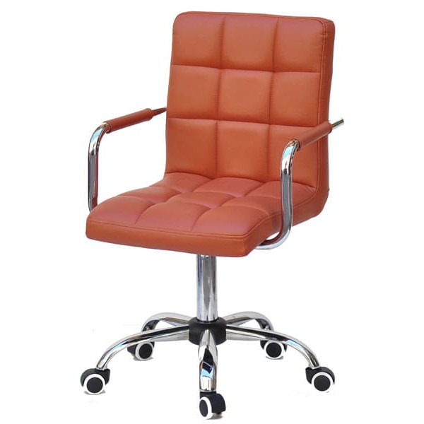 Стул Onder Mebli Augusto-Arm CH-Office Коричневый 1014 Экокожа-1