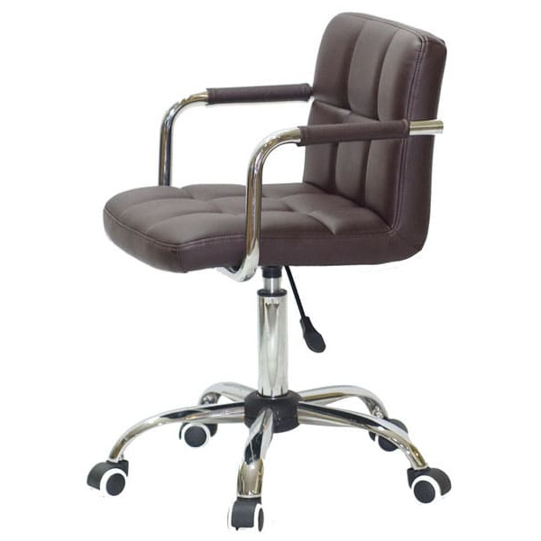 Стілець Onder Mebli Arno-Arm CH-Office Темно-коричневий 1015 Екошкіра-2