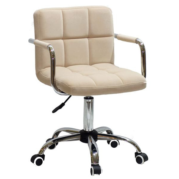 Стул Onder Mebli Arno-Arm CH-Office Бежевый B-1005 Бархат-0