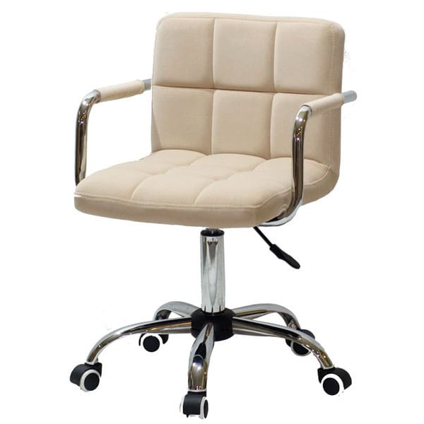 Стул Onder Mebli Arno-Arm CH-Office Бежевый B-1005 Бархат-1