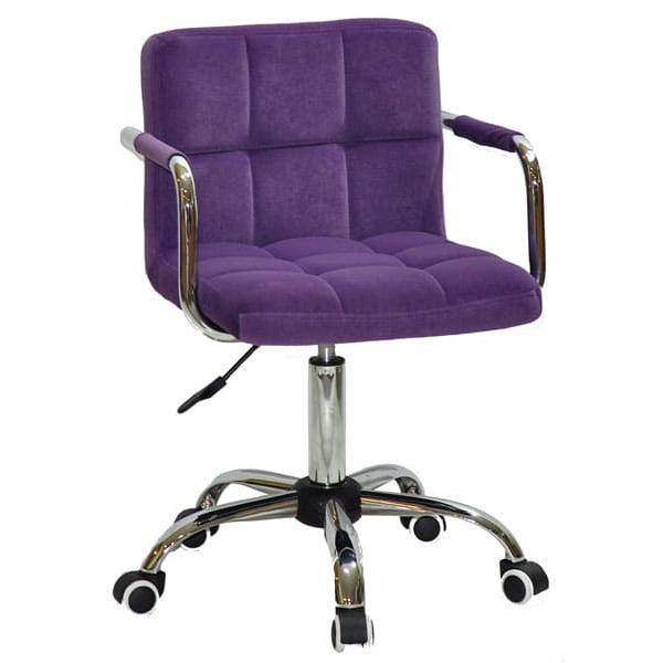Стілець Onder Mebli Arno-Arm CH-Office Пурпур B-1013 Оксамит-0