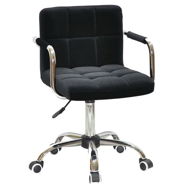 Стілець Onder Mebli Arno-Arm CH-Office Чорний B-1011 Оксамит-0