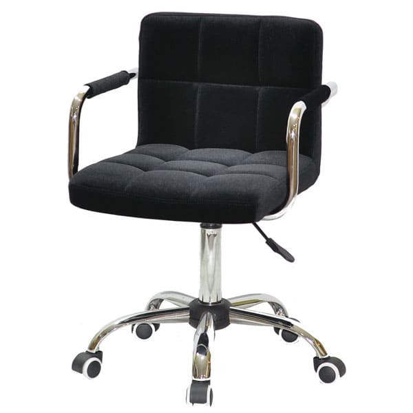 Стілець Onder Mebli Arno-Arm CH-Office Чорний B-1011 Оксамит-1