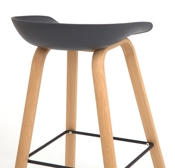 Напівбарний стілець Onder Mebli Konor BAR 65 Антрацит 01-1