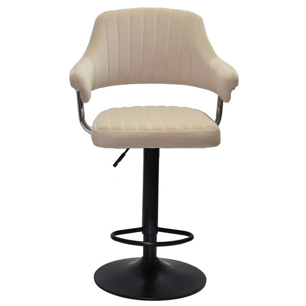 Барный стул Onder Mebli Jeff BAR BK-BASE Бежевый B-1005 Бархат-0
