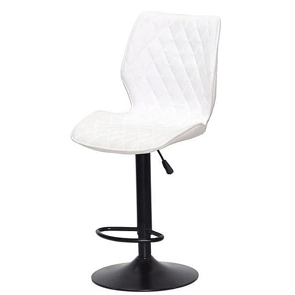 Барний стілець Onder Mebli Toni BAR BK-BASE Білий SH-4 Шеніл-1
