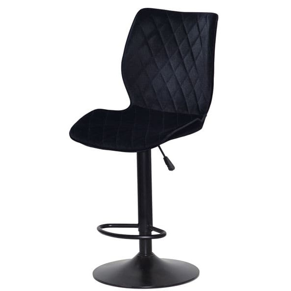 Барный стул Onder Mebli Toni BAR BK-BASE Черный B-1011 Бархат-1