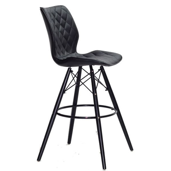 Барный стул Onder Mebli Nolan BAR 75 - BK Черный Экокожа-2