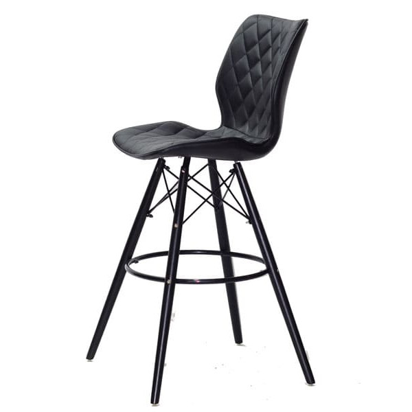 Барный стул Onder Mebli Nolan BAR 75 - BK Черный Экокожа-3