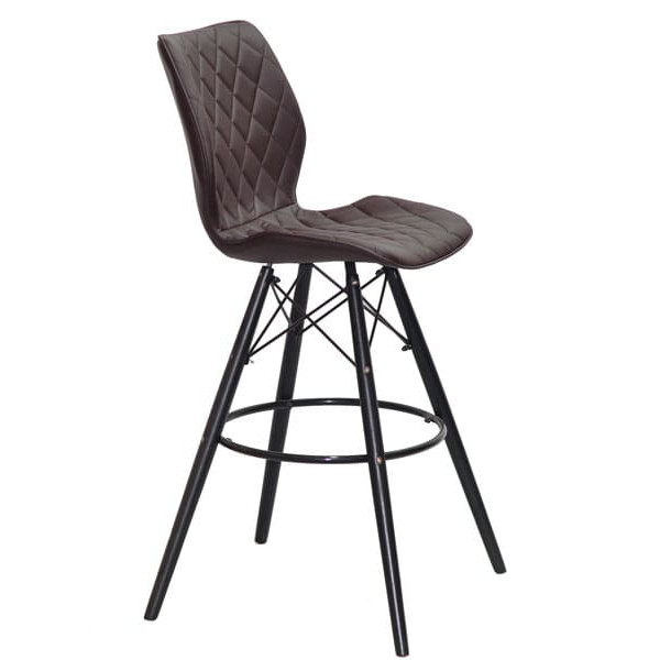 Барний стілець Onder Mebli Nolan BAR 75 - BK Коричневий 1015 Екошкіра-2