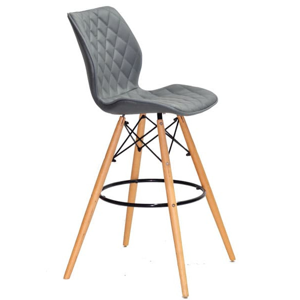 Барный стул Onder Mebli Nolan BAR 75 Серый 1001 Экокожа-2