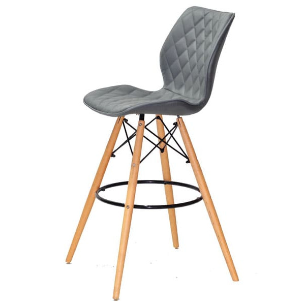 Барный стул Onder Mebli Nolan BAR 75 Серый 1001 Экокожа-3