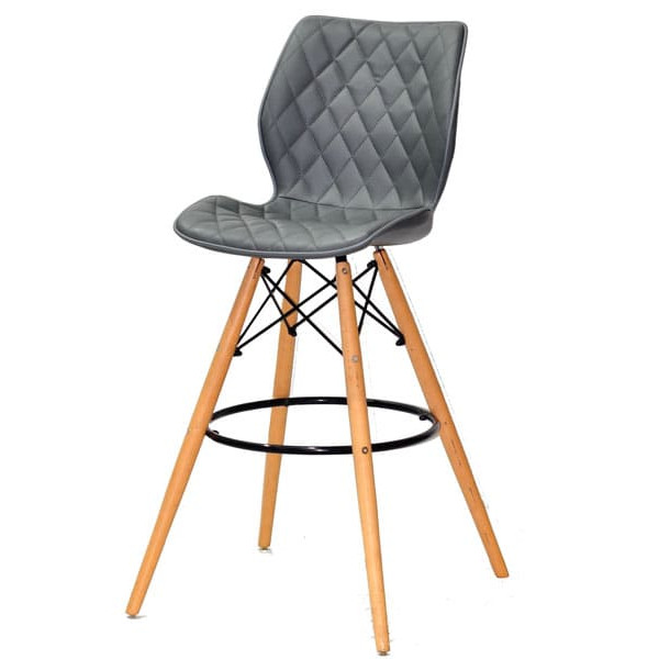 Барный стул Onder Mebli Nolan BAR 75 Серый 1001 Экокожа-1