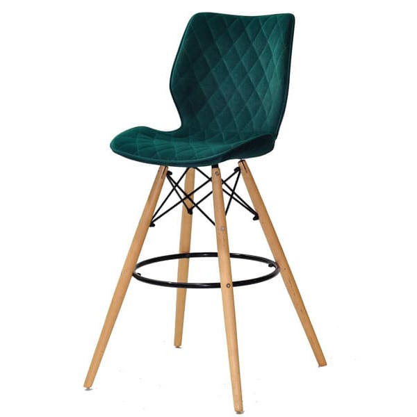 Барный стул Onder Mebli Nolan BAR 75 Зеленый B-1003 Бархат-1