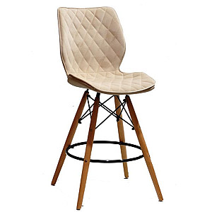 Напівбарний стілець Onder Mebli Nolan BAR 65 Бежевий B-1005 Оксамит