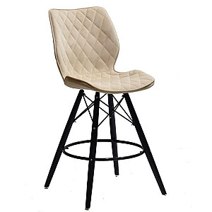 Напівбарний стілець Onder Mebli Nolan BAR 65 - BK Бежевий B-1005 Оксамит