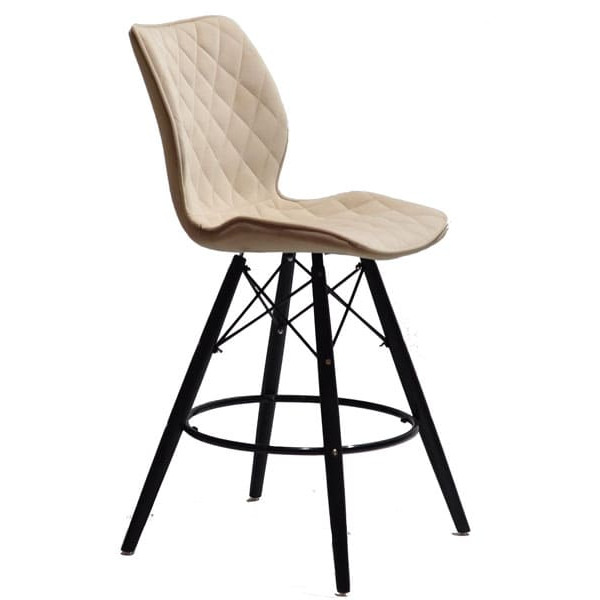 Напівбарний стілець Onder Mebli Nolan BAR 65 - BK Бежевий B-1005 Оксамит-2