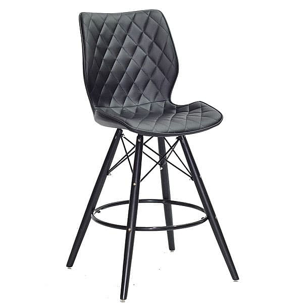 Напівбарний стілець Onder Mebli Nolan BAR 65 - BK Чорний Екошкіра-0